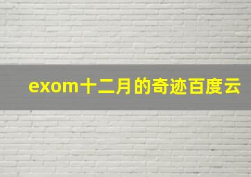 exom十二月的奇迹百度云