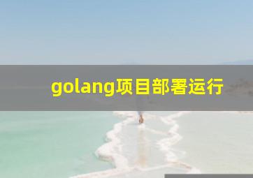 golang项目部署运行