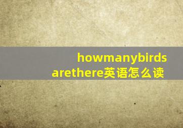 howmanybirdsarethere英语怎么读