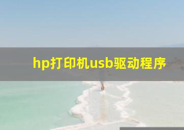 hp打印机usb驱动程序