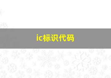 ic标识代码