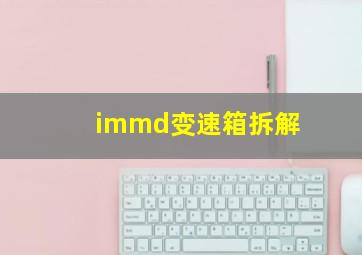 immd变速箱拆解