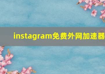 instagram免费外网加速器