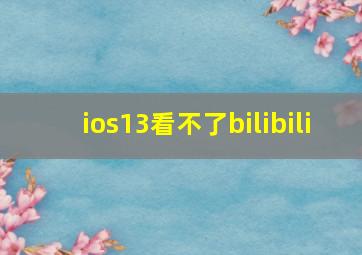 ios13看不了bilibili