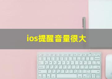 ios提醒音量很大