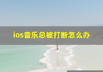 ios音乐总被打断怎么办