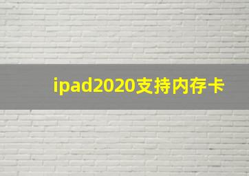 ipad2020支持内存卡