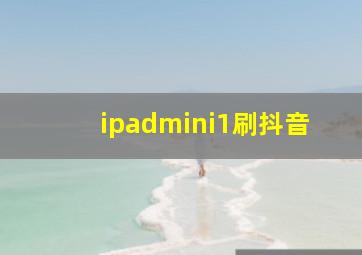 ipadmini1刷抖音