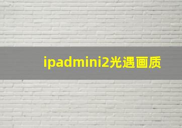 ipadmini2光遇画质