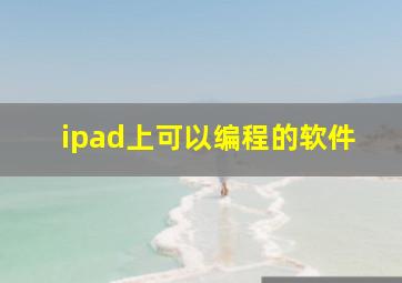 ipad上可以编程的软件