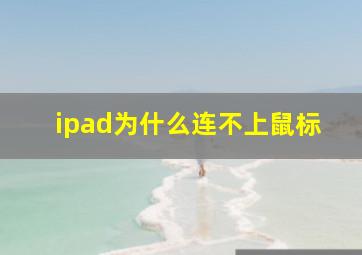 ipad为什么连不上鼠标