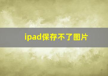 ipad保存不了图片