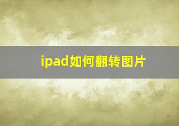 ipad如何翻转图片