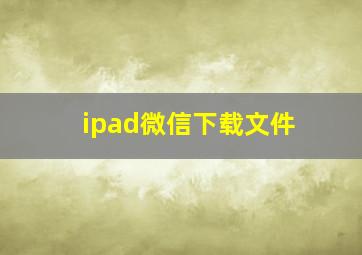 ipad微信下载文件