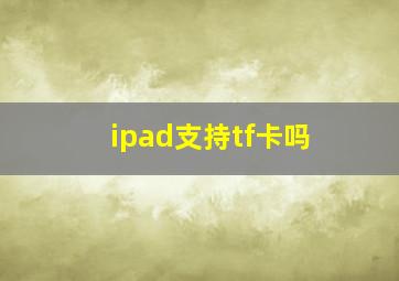 ipad支持tf卡吗