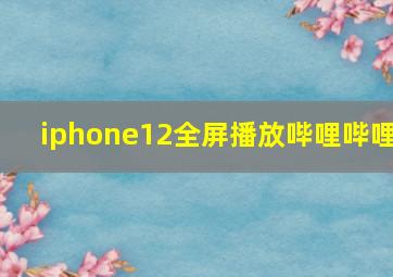 iphone12全屏播放哔哩哔哩