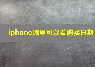 iphone哪里可以看购买日期