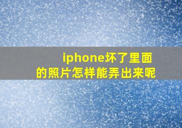 iphone坏了里面的照片怎样能弄出来呢