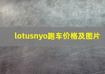 lotusnyo跑车价格及图片