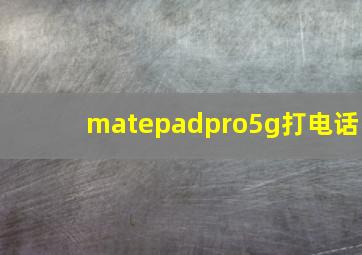 matepadpro5g打电话