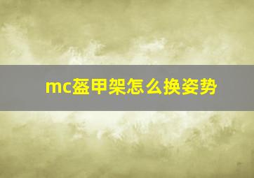 mc盔甲架怎么换姿势