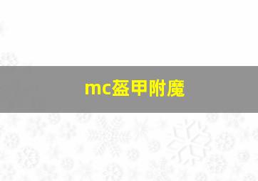 mc盔甲附魔