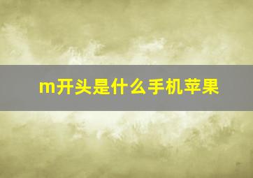 m开头是什么手机苹果