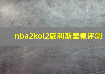 nba2kol2威利斯里德评测