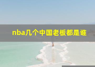 nba几个中国老板都是谁