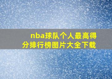 nba球队个人最高得分排行榜图片大全下载