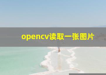 opencv读取一张图片