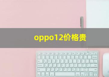 oppo12价格贵