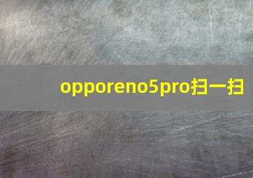 opporeno5pro扫一扫