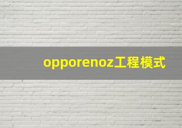 opporenoz工程模式