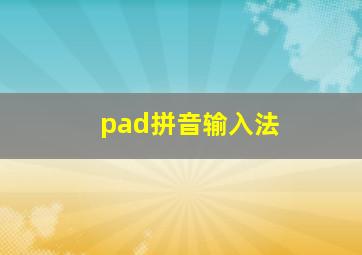 pad拼音输入法