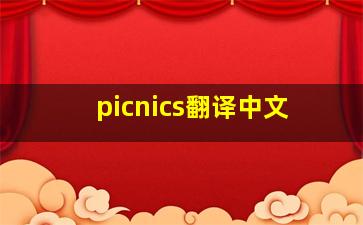 picnics翻译中文