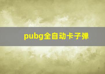 pubg全自动卡子弹