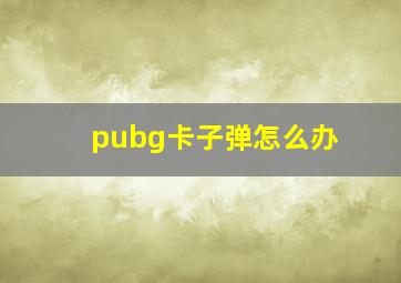 pubg卡子弹怎么办