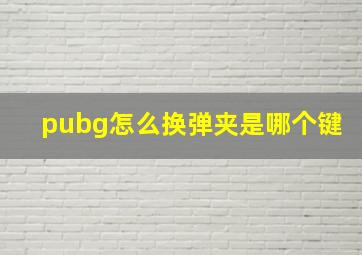 pubg怎么换弹夹是哪个键