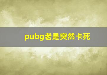 pubg老是突然卡死