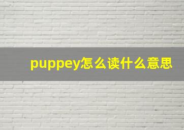 puppey怎么读什么意思