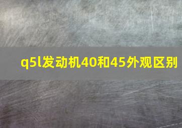 q5l发动机40和45外观区别