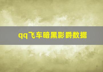 qq飞车暗黑影爵数据