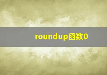 roundup函数0