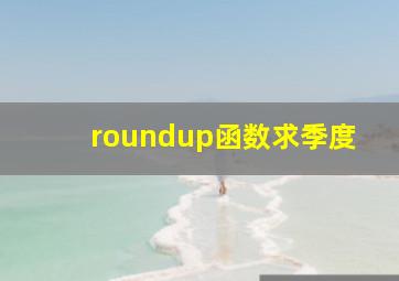 roundup函数求季度