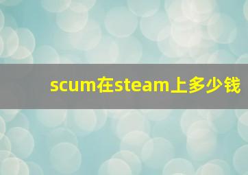 scum在steam上多少钱