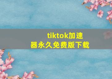 tiktok加速器永久免费版下载