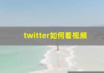 twitter如何看视频