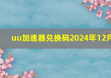 uu加速器兑换码2024年12月