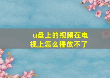 u盘上的视频在电视上怎么播放不了